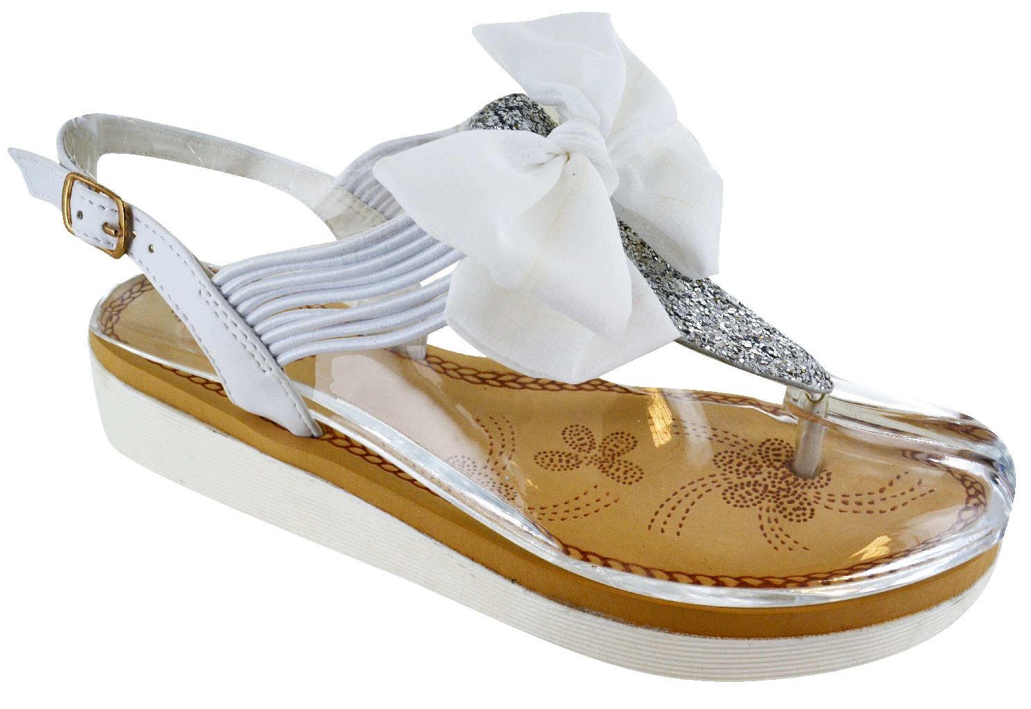 ladies flat diamante sandals